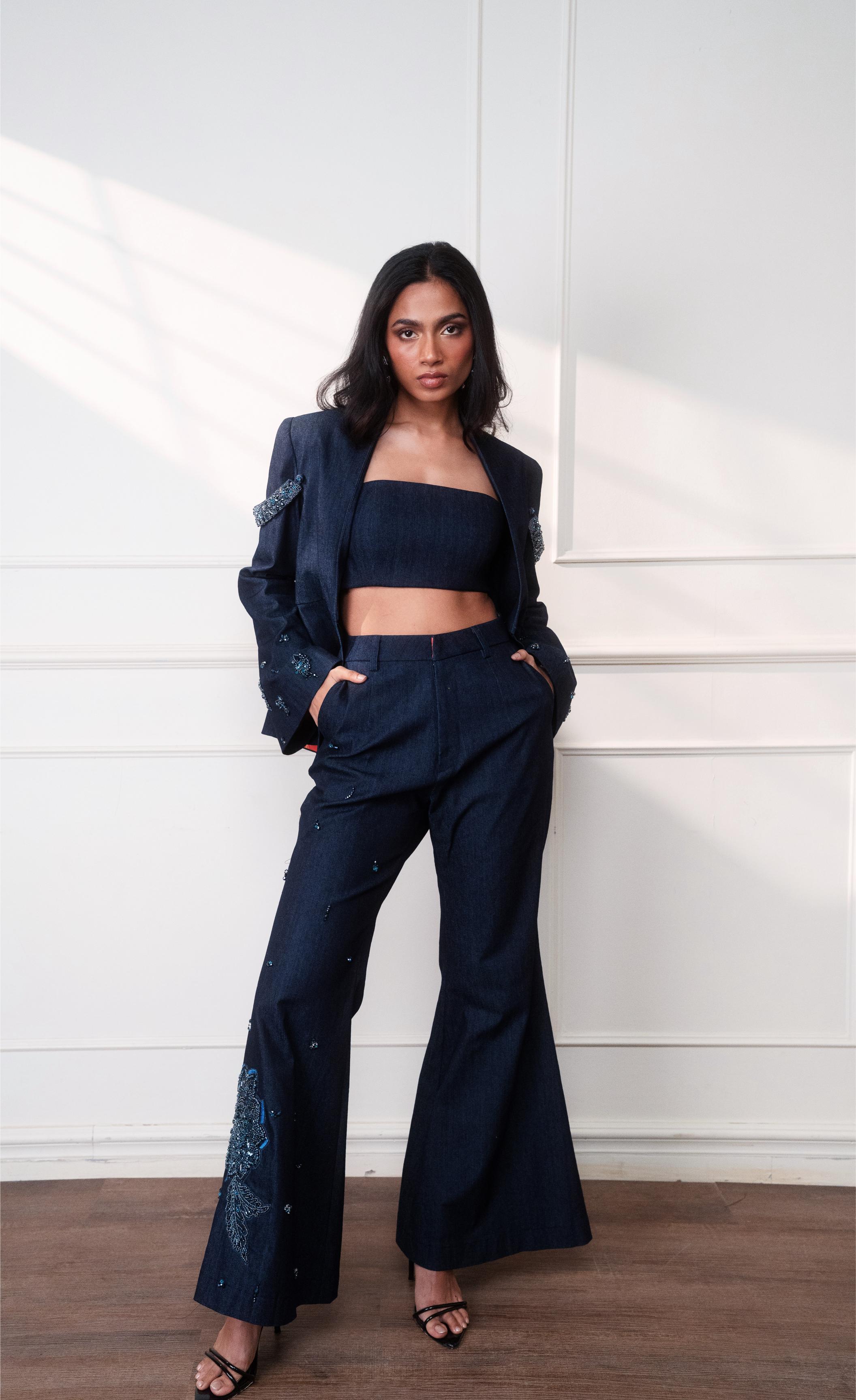 Neel Jashn Blazer with Baaju Bandh at Style Junkiie