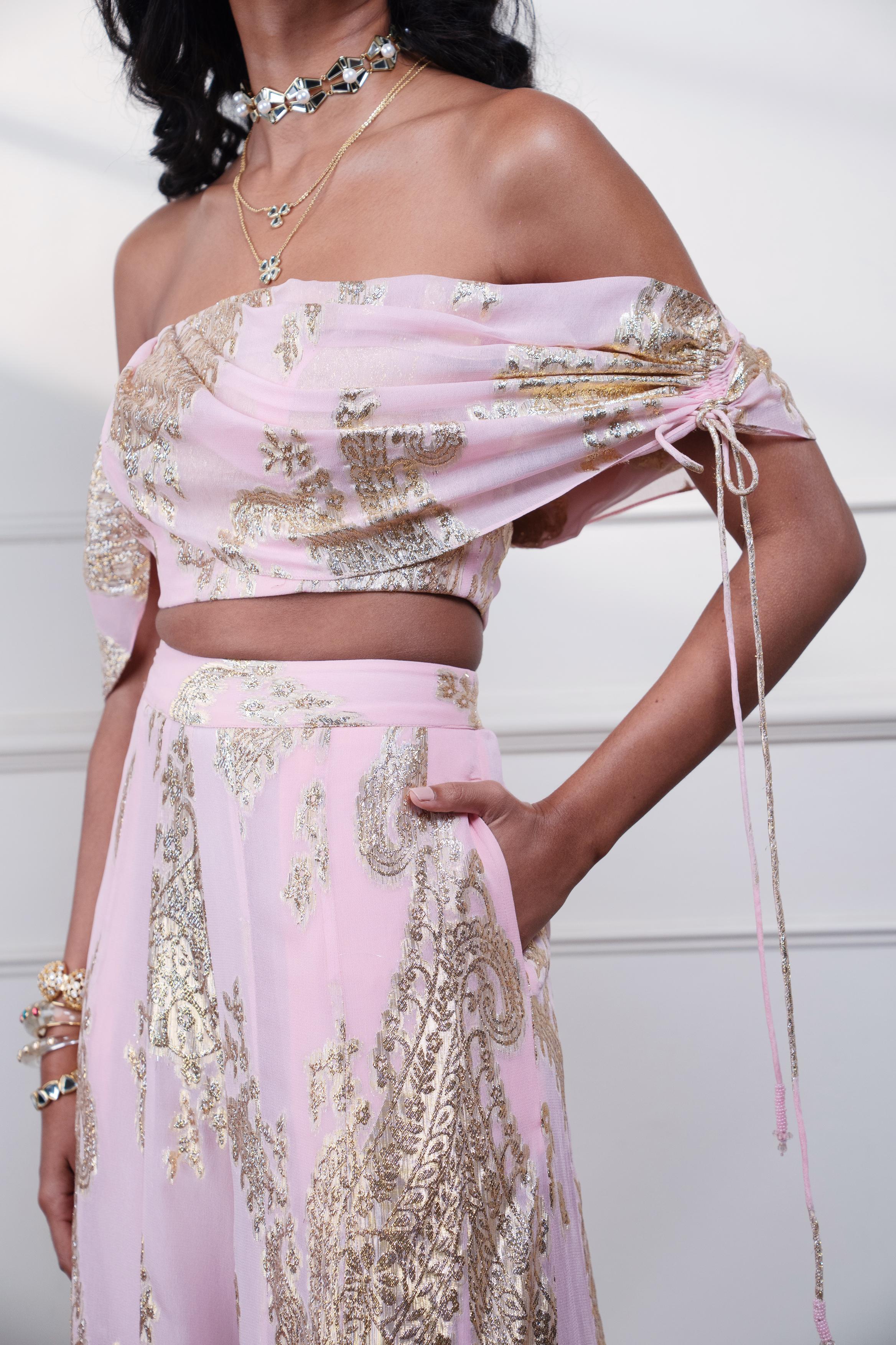 Petal Paisley Cascade Bustier at Style Junkiie