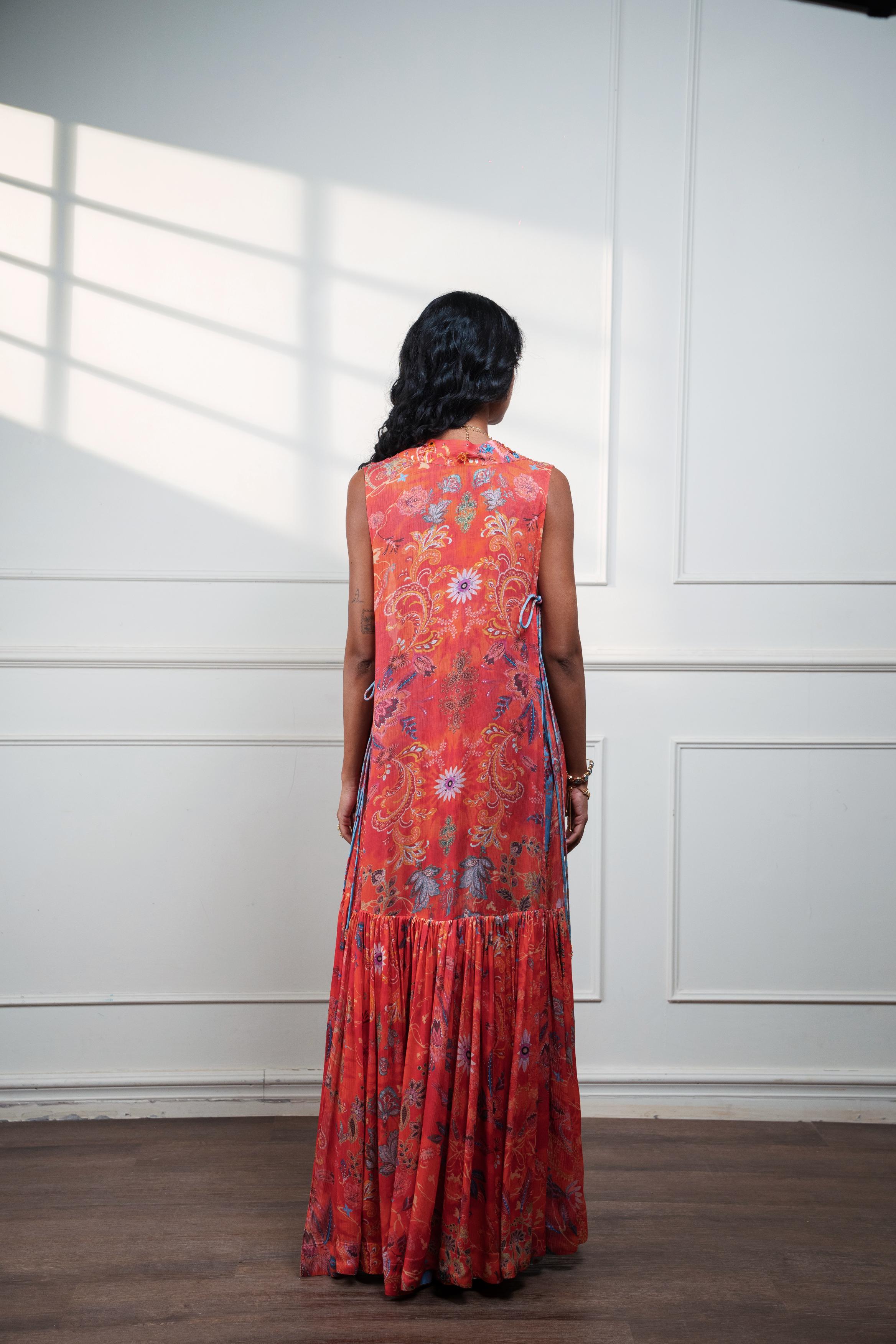 SPICE BLOOM LONG VEST DUSTER