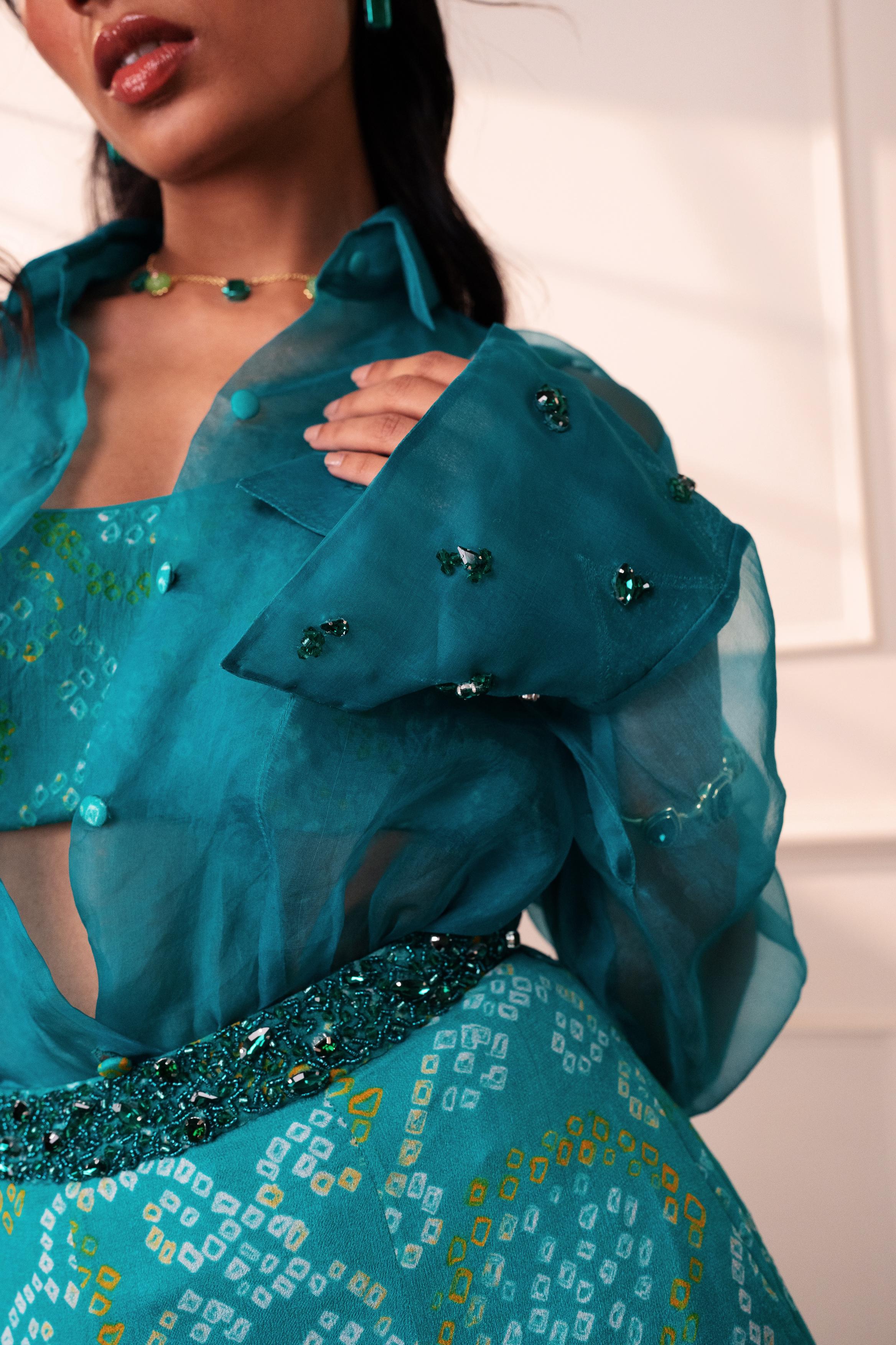 SEAFOAM SHEER SHIRT