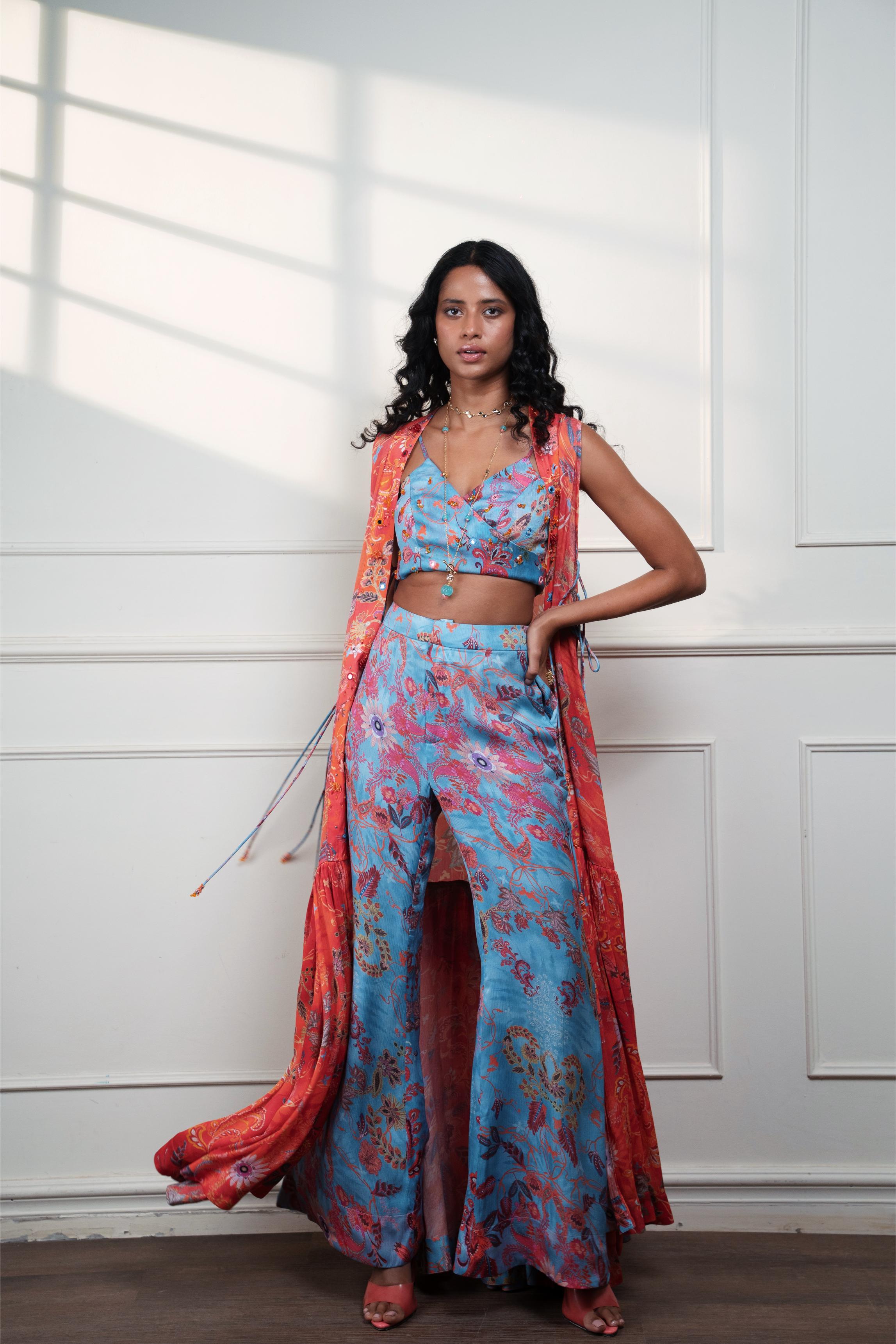 SPICE BLOOM LONG VEST DUSTER