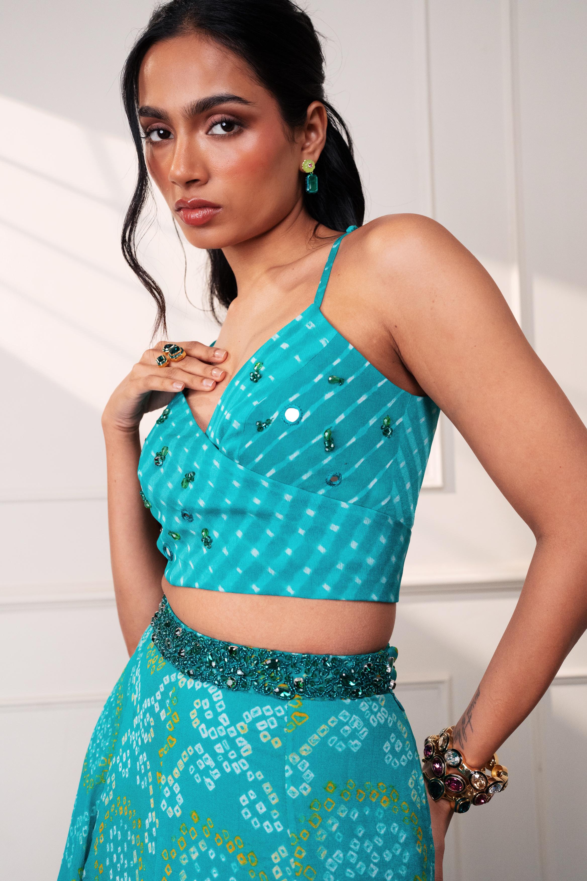 THE KNOT SEAFOAM WRAP SHIRT