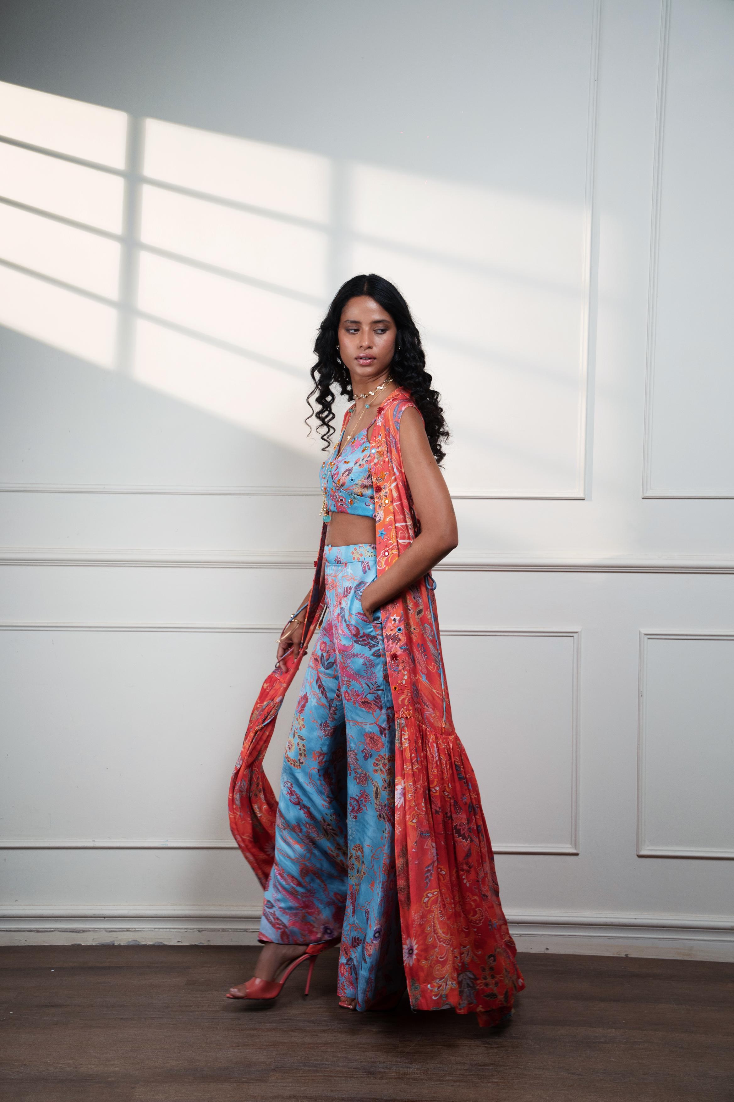 SPICE BLOOM LONG VEST DUSTER