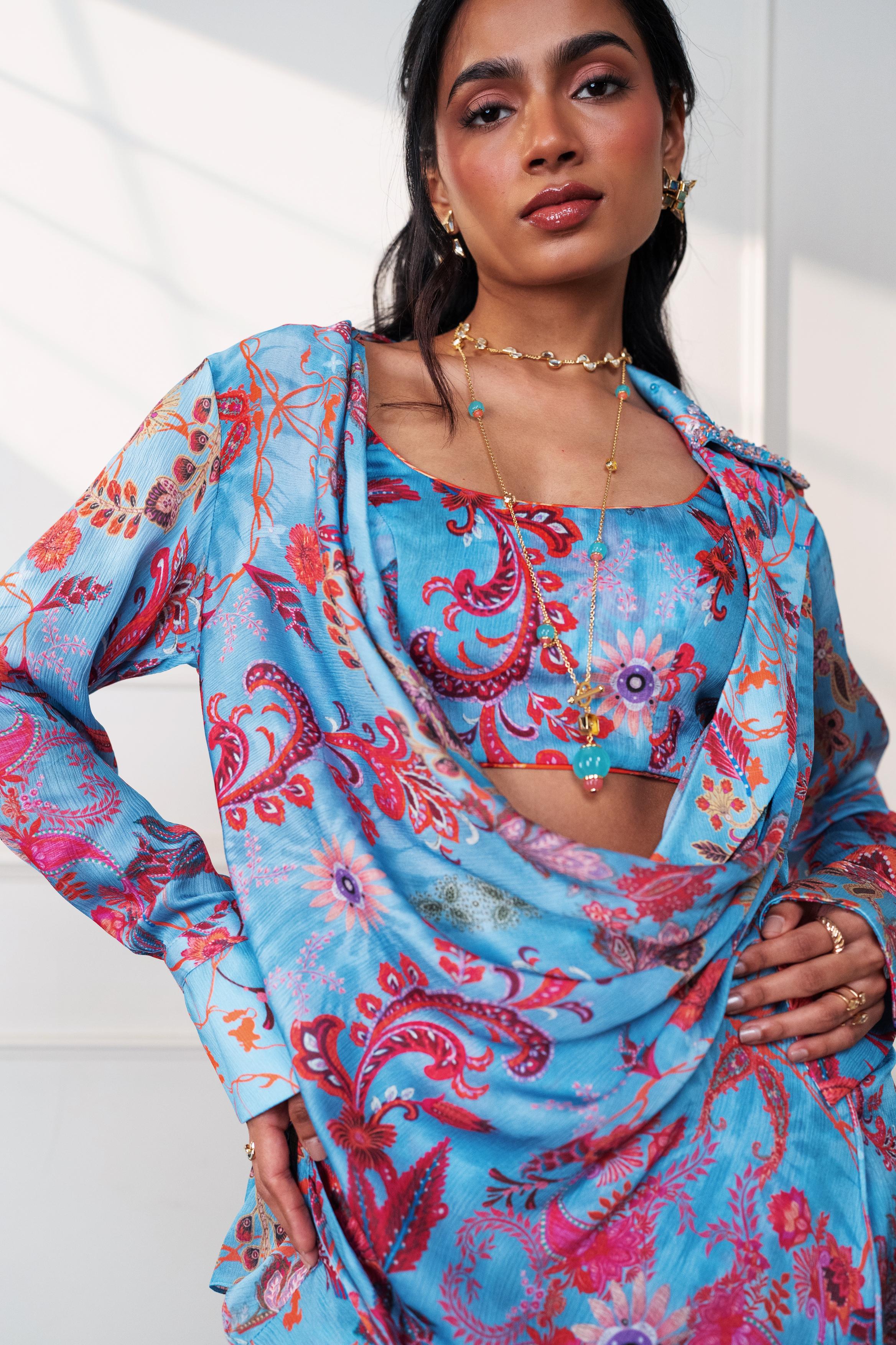 ICY BLOOM WRAP SHIRT