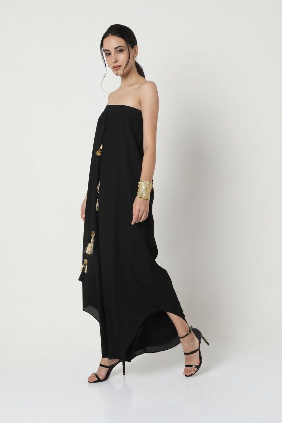 Black Tassel Jumpsuit