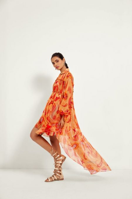 Desert Sand Paisley Layered Dress
