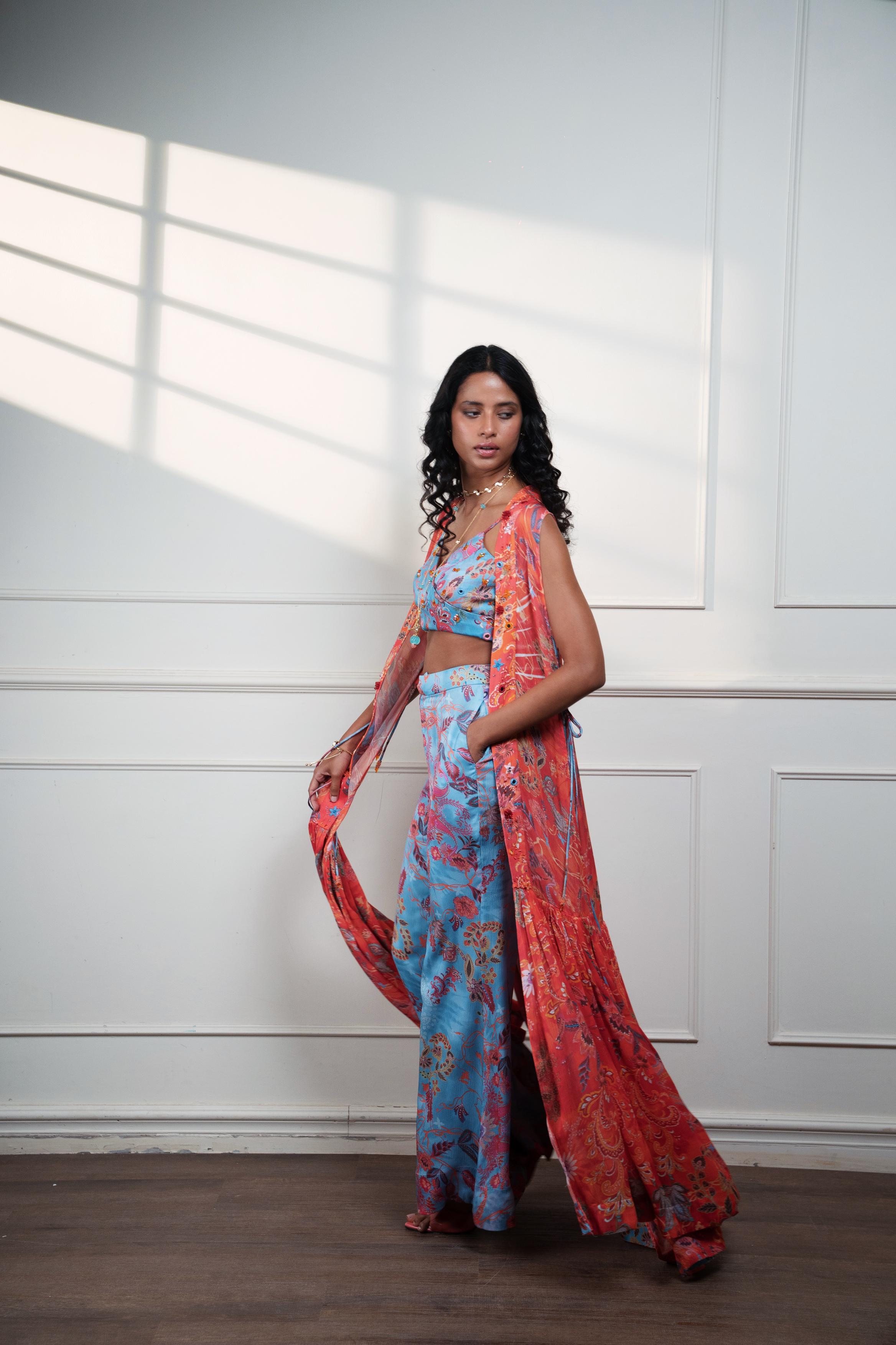 SPICE BLOOM LONG VEST DUSTER