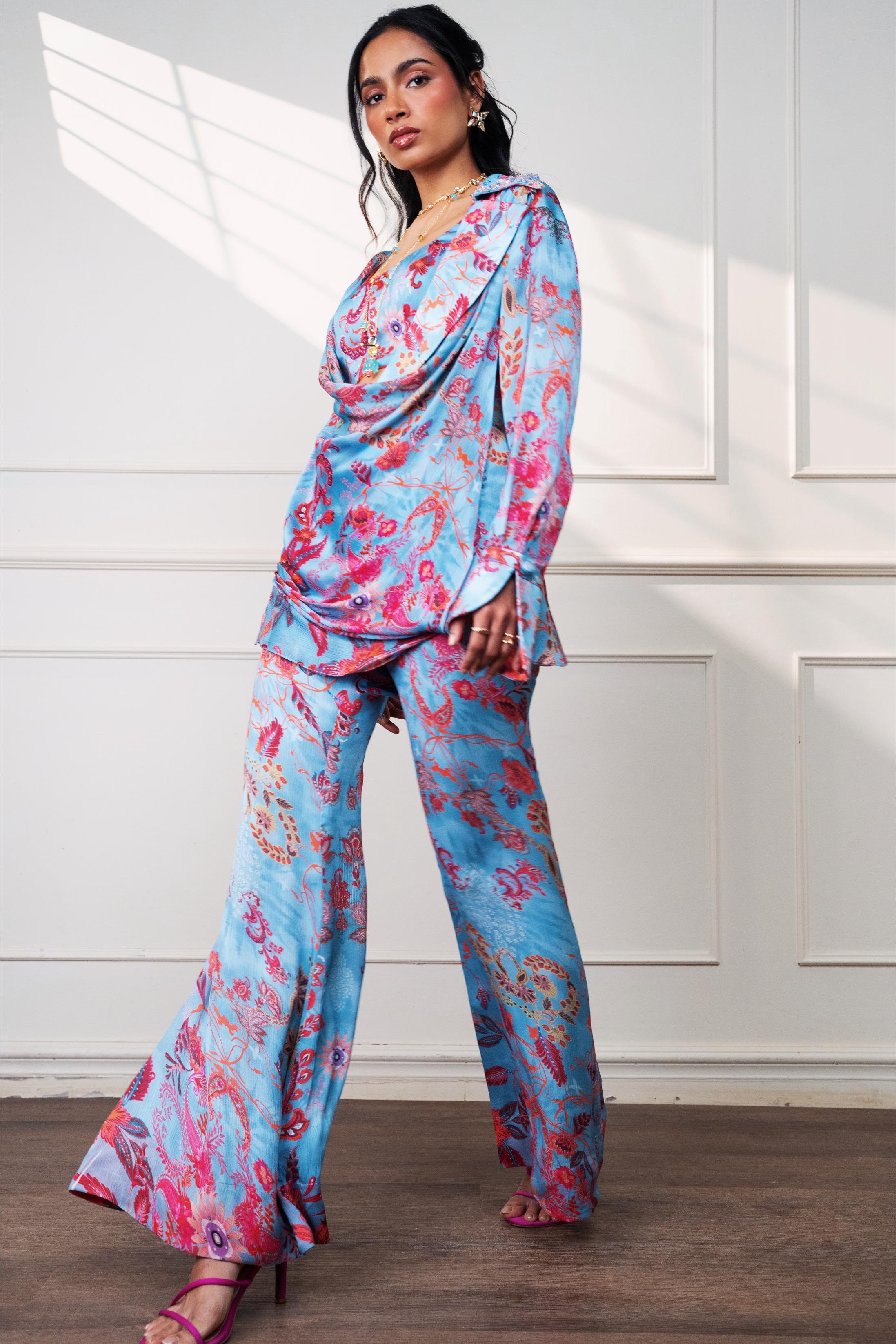 ICY BLOOM WRAP SHIRT