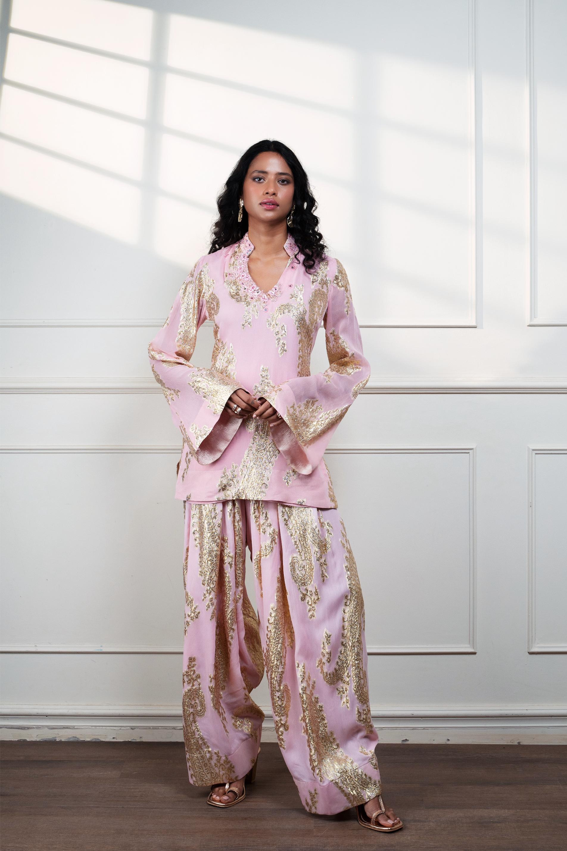 PETAL PAISLEY FARSI KURTI WITH SALWAR