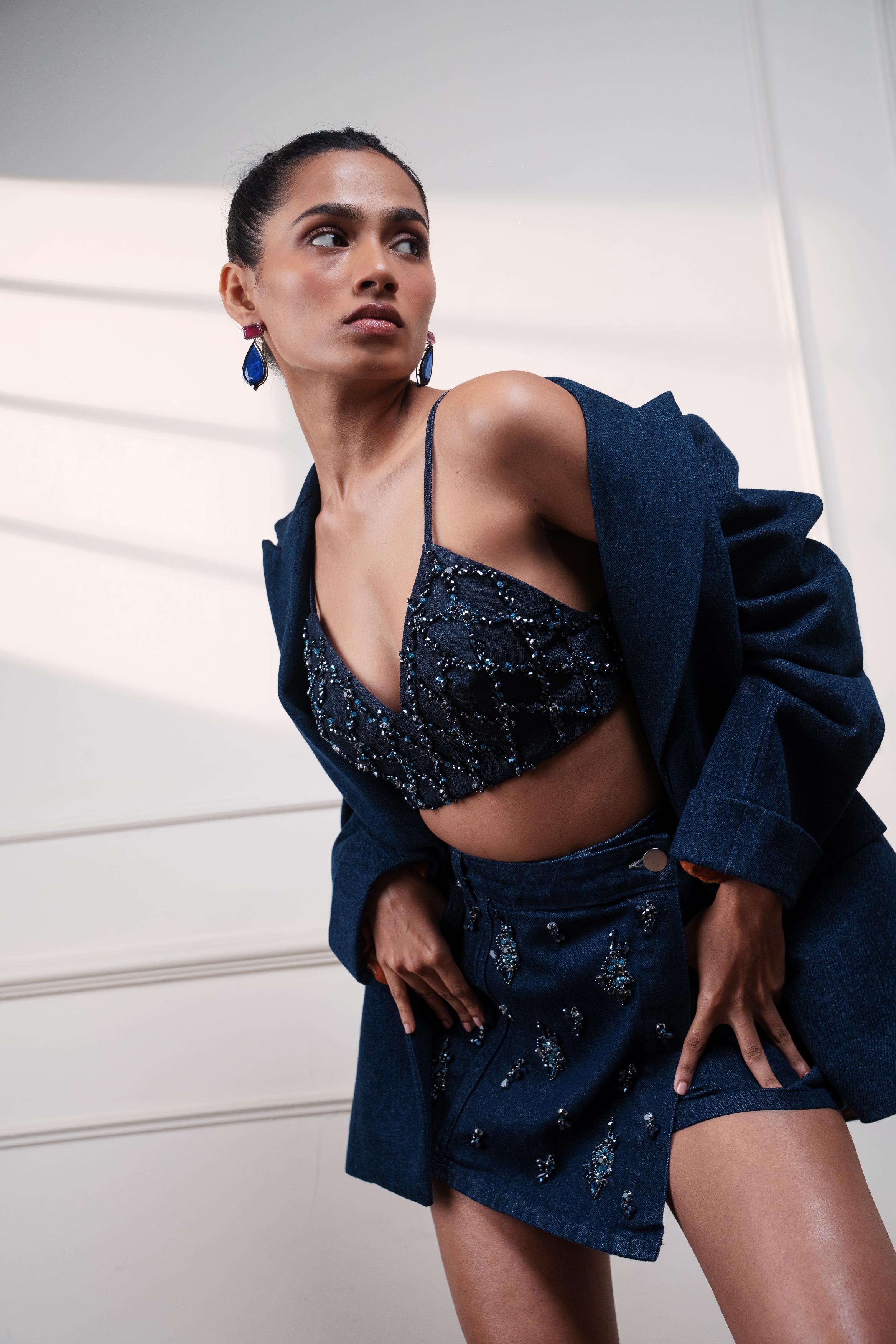 NEEL JASHN EMBROIDERED BUSTIER