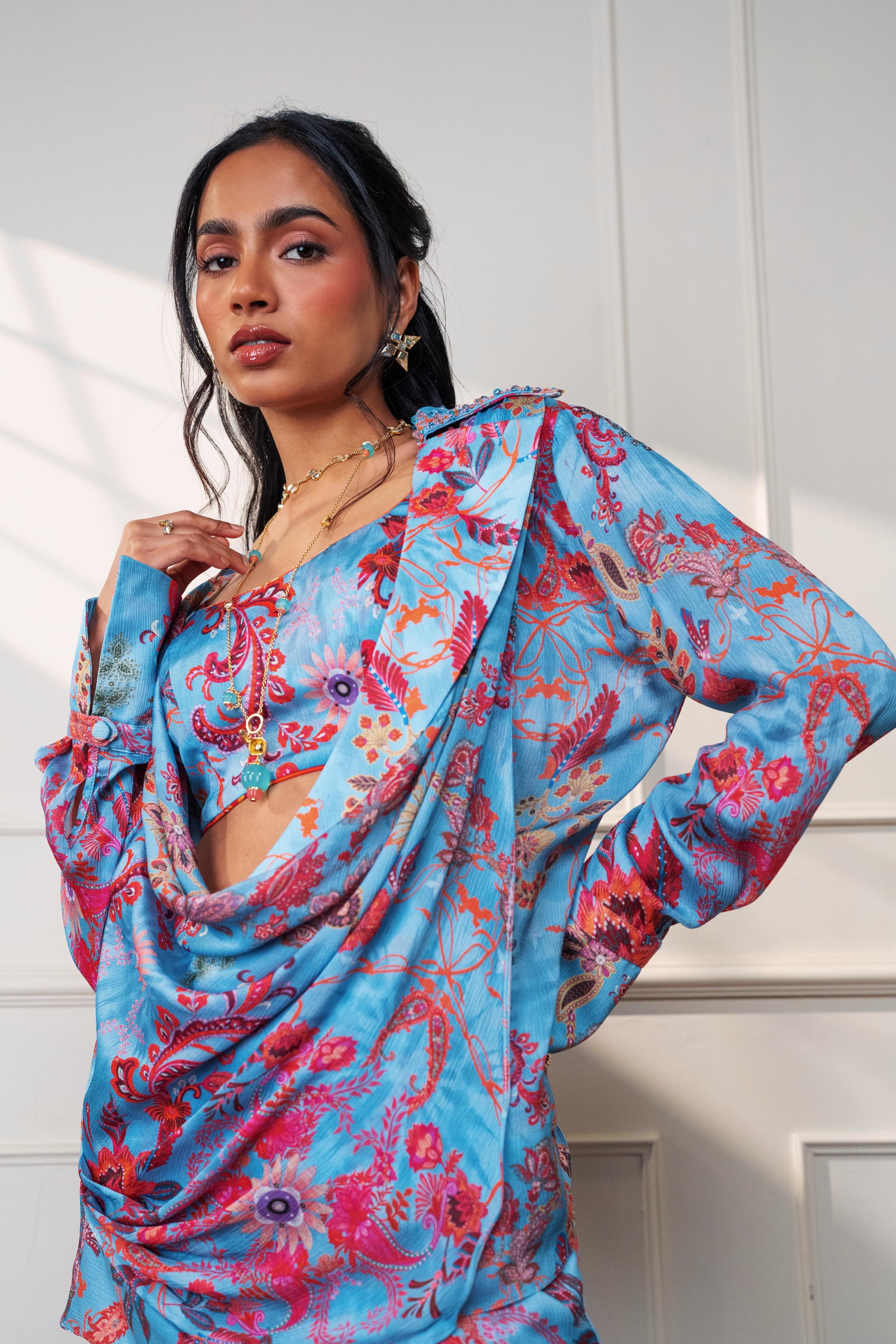 ICY BLOOM WRAP SHIRT