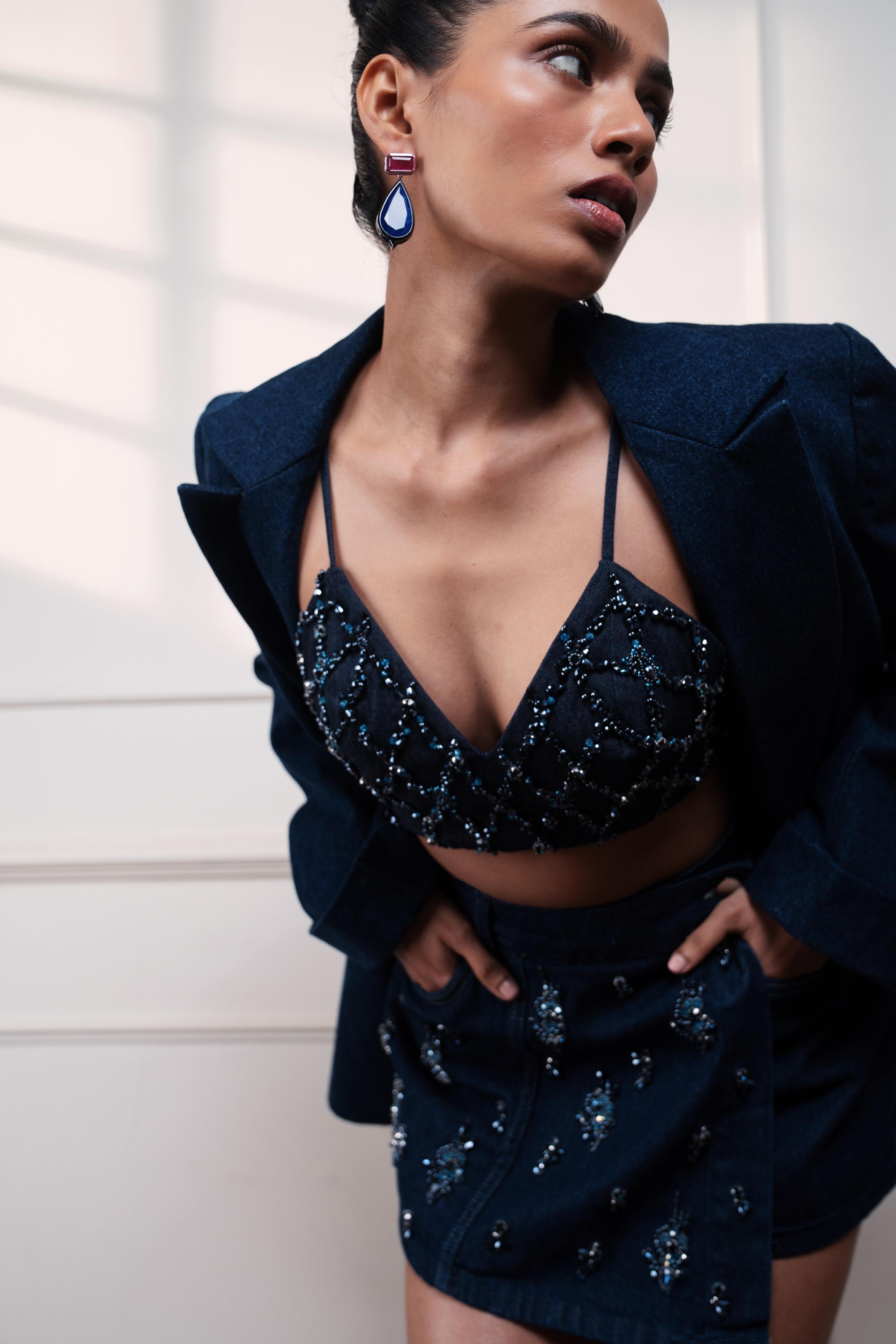 NEEL JASHN EMBROIDERED BUSTIER