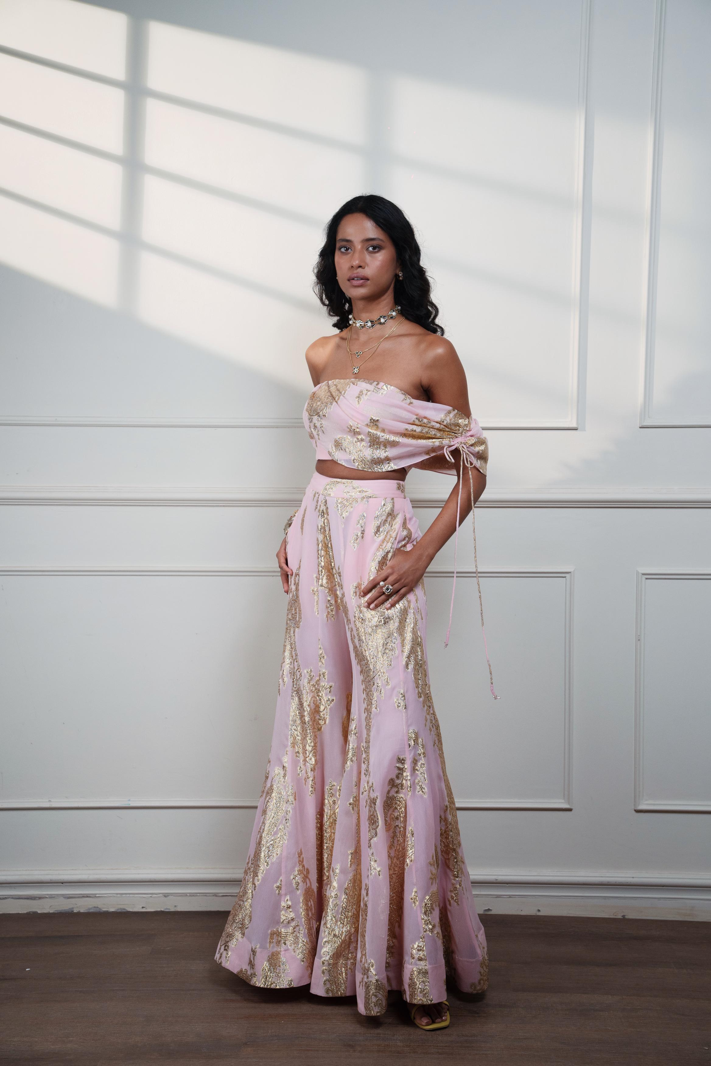 Petal Paisley Cascade Bustier at Style Junkiie