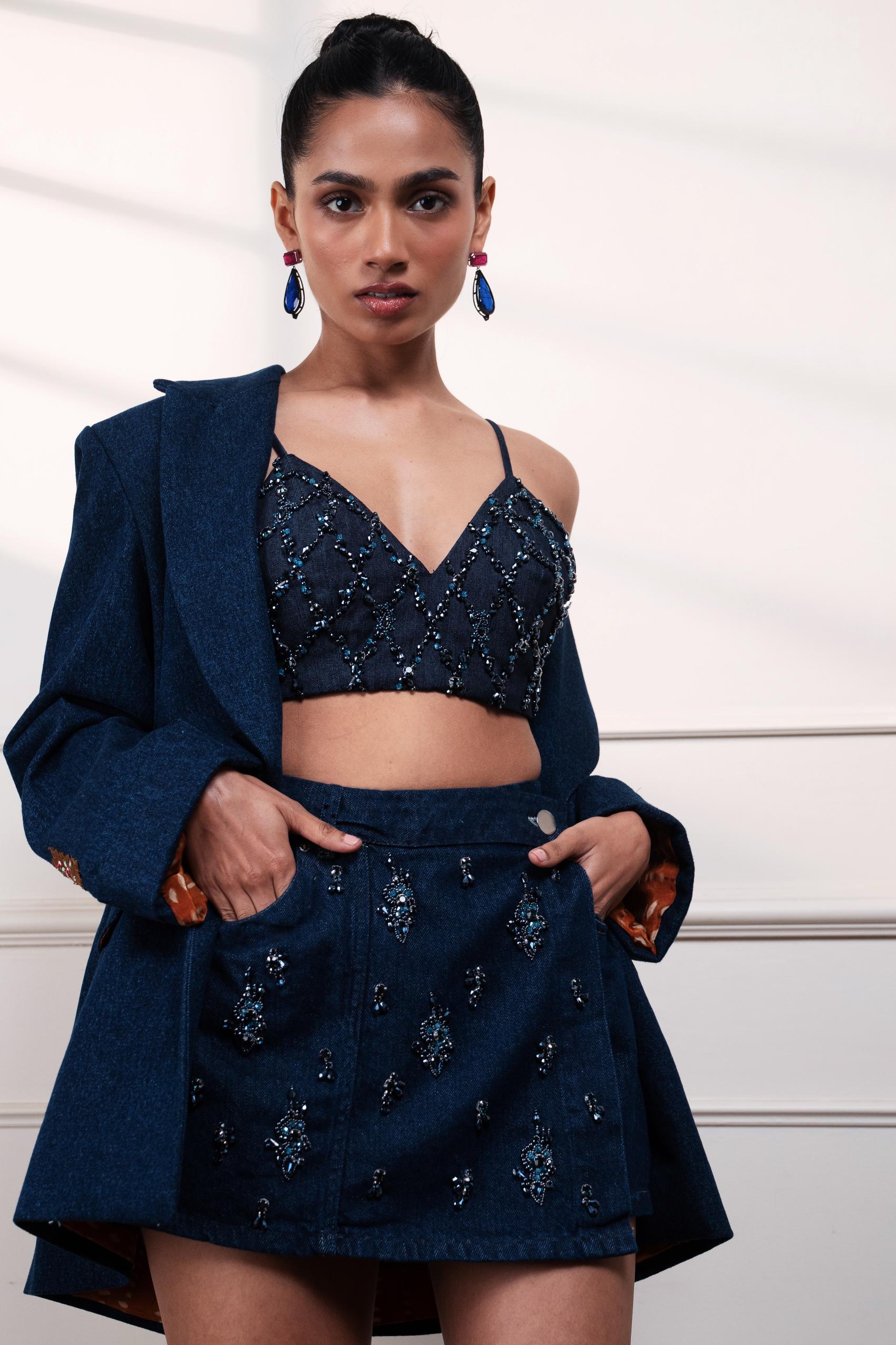 NEEL JASHN EMBROIDERED BUSTIER