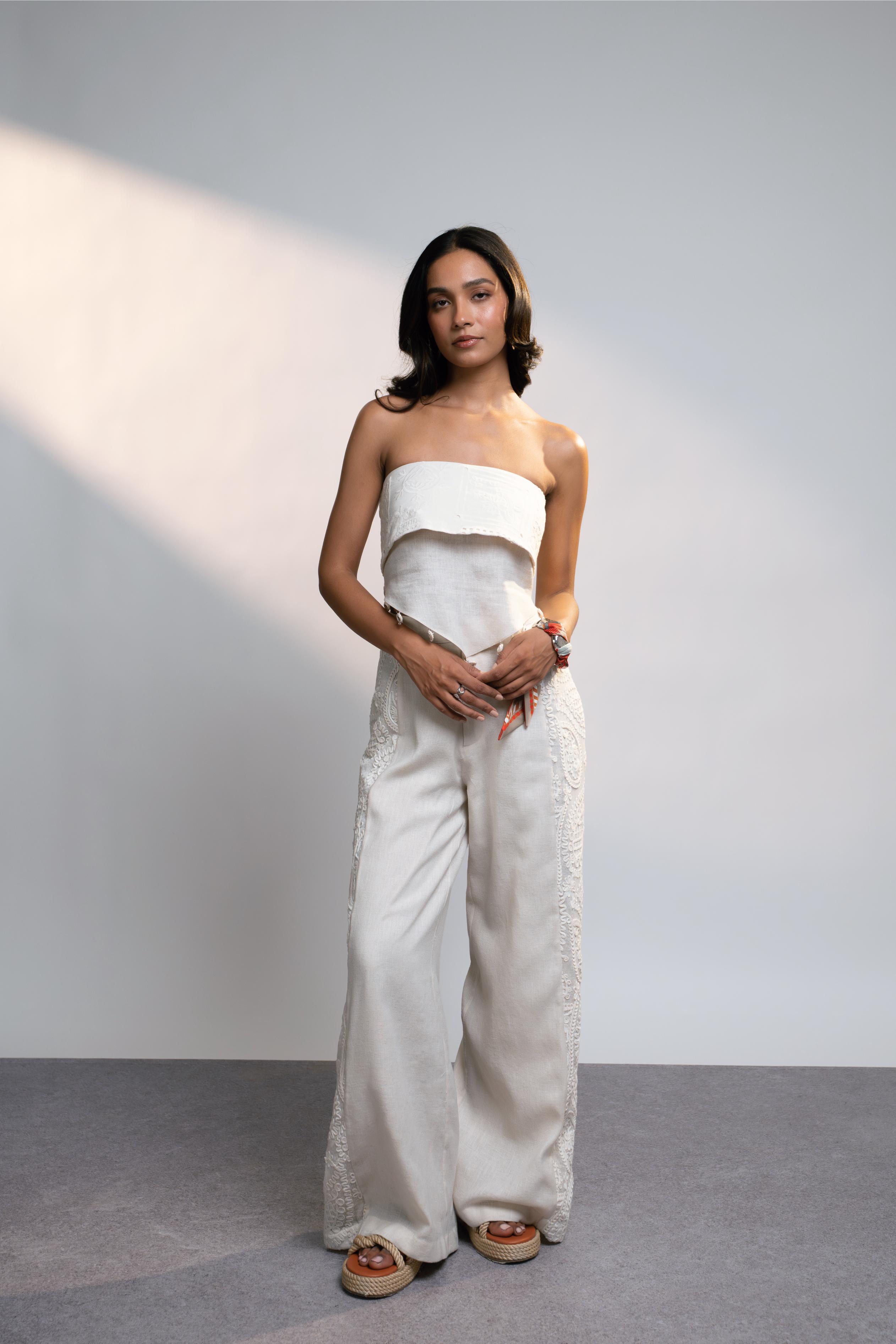 Summer Ivory Paisley Pants