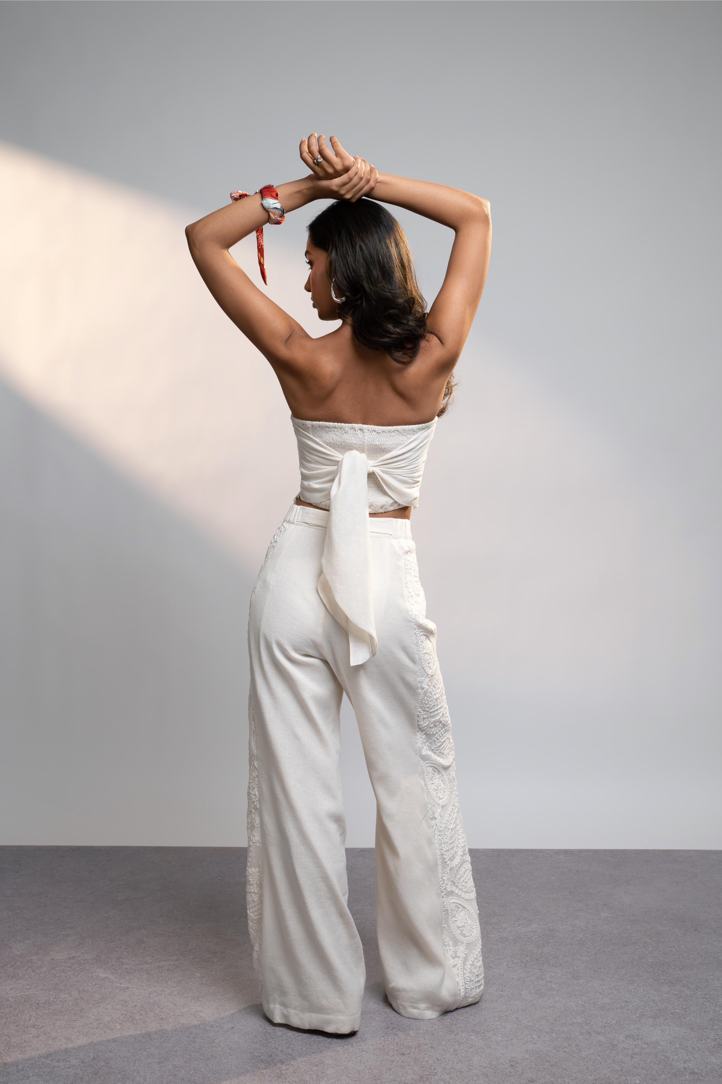 Summer Ivory Scarf  Top