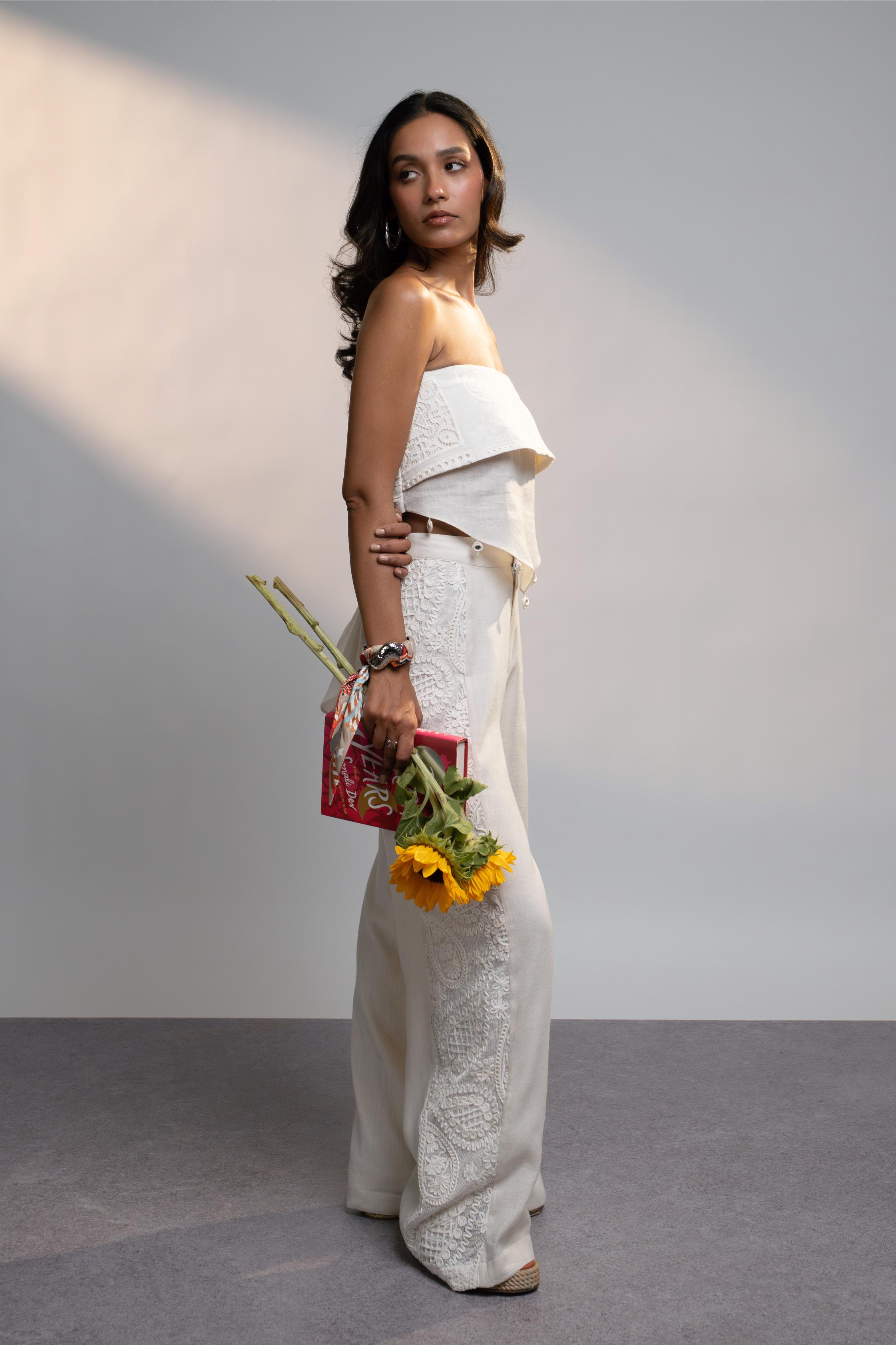 Summer Ivory Paisley Pants