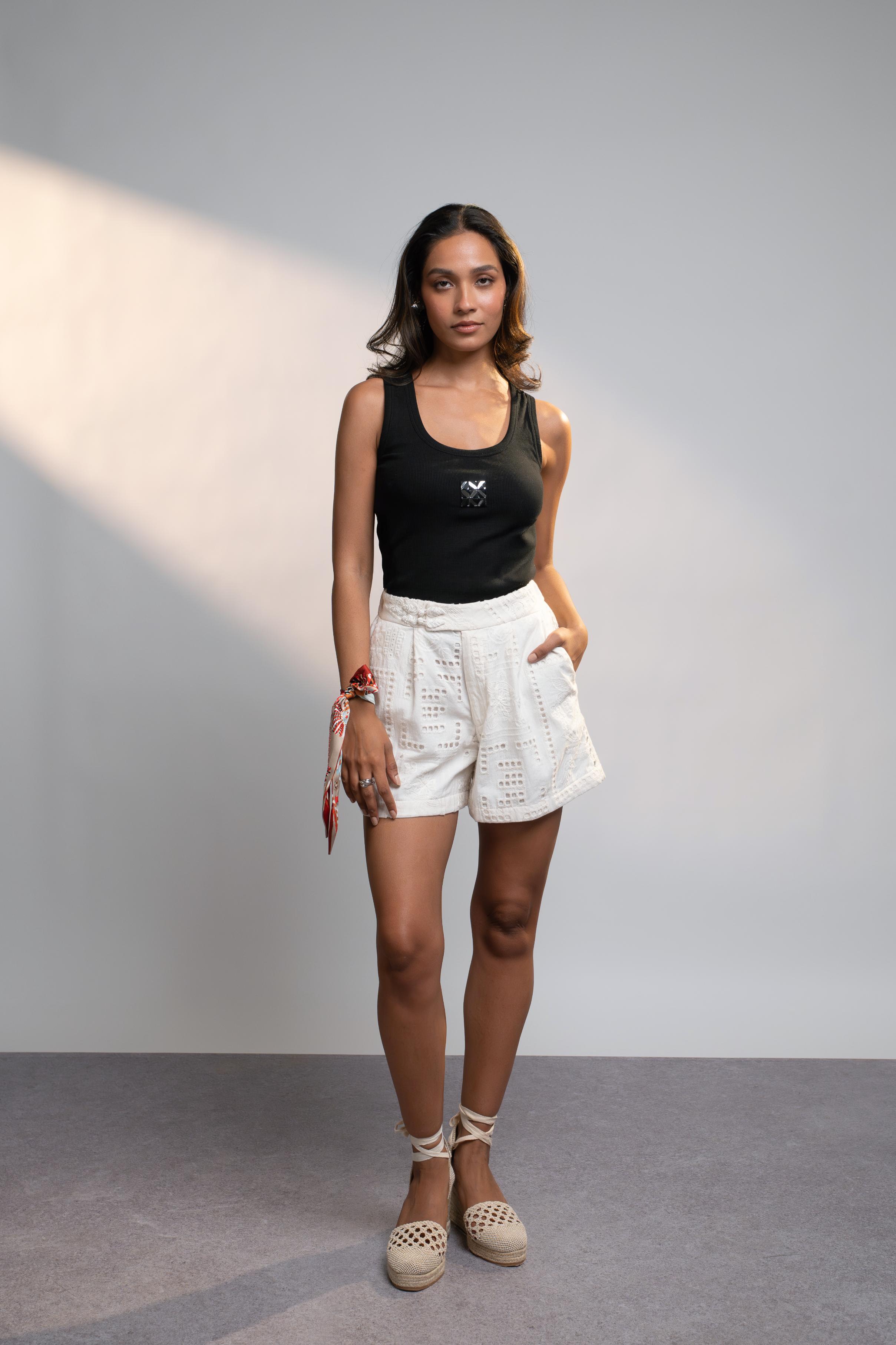 Summer Ivory Tailored Shorts