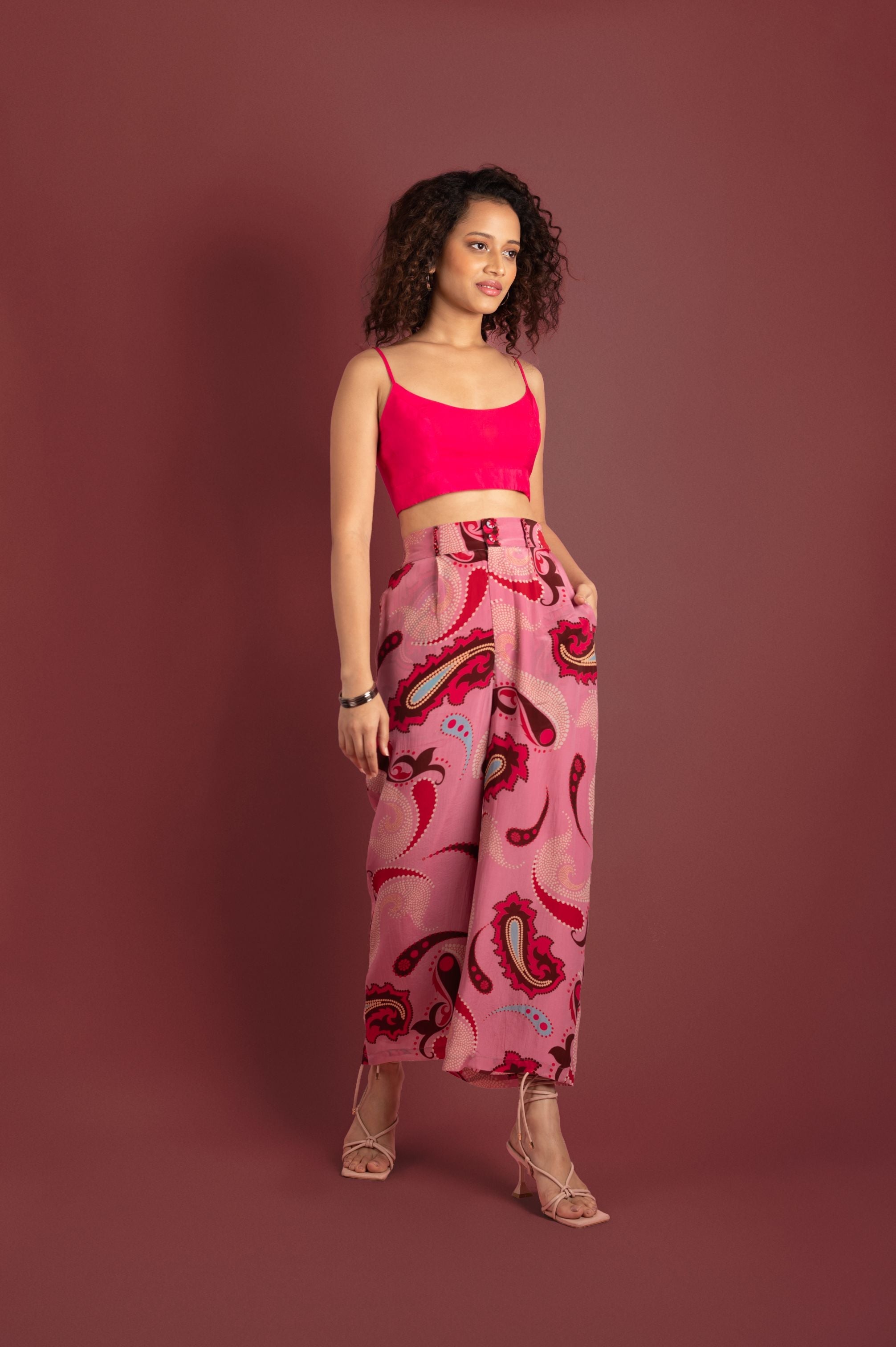 SORBET PAISLEY CROPPED TROUSER